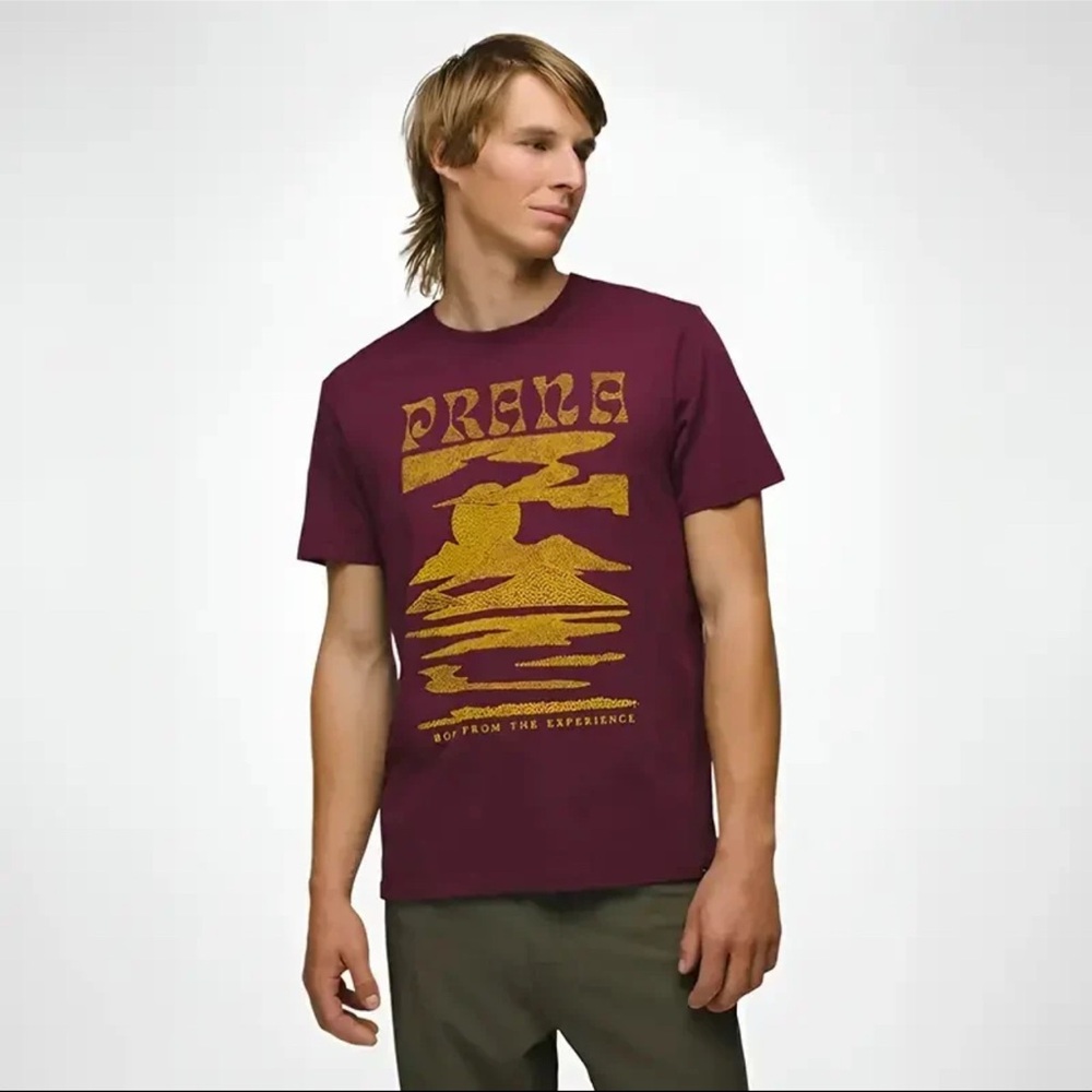 NWT Prana Men’s Everyday Craft Short Sleeve Tee Size S Color Fig